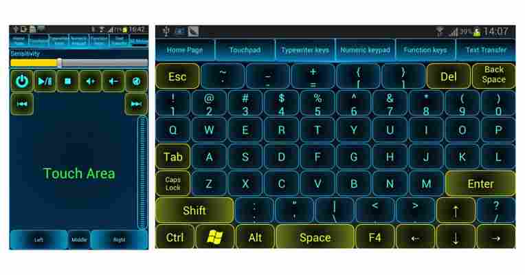 Usar celular como teclado del PC, mouse inalámbrico (no USB)